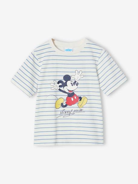 Gestreifter Jungen Sommer-Schlafanzug Disney MICKY MAUS Oeko-Tex nachtblau 2