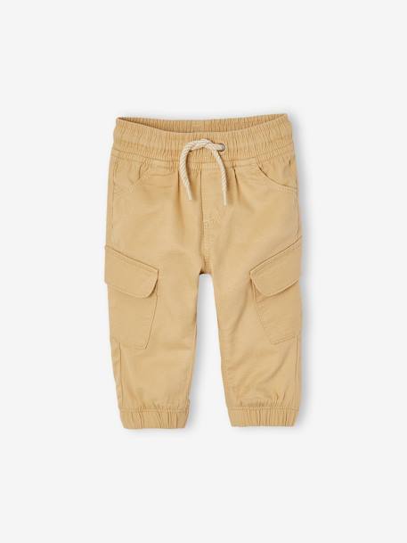 Baby Cargohose OEKO-TEX® blau+cappuccino+khaki 6