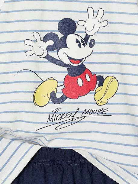 Gestreifter Jungen Sommer-Schlafanzug Disney MICKY MAUS Oeko-Tex nachtblau 4