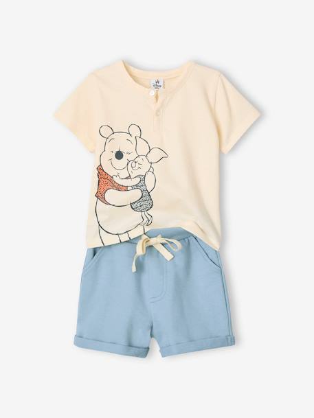 Baby-Set: T-Shirt & Shorts WINNIE PUUH blau chambray 1