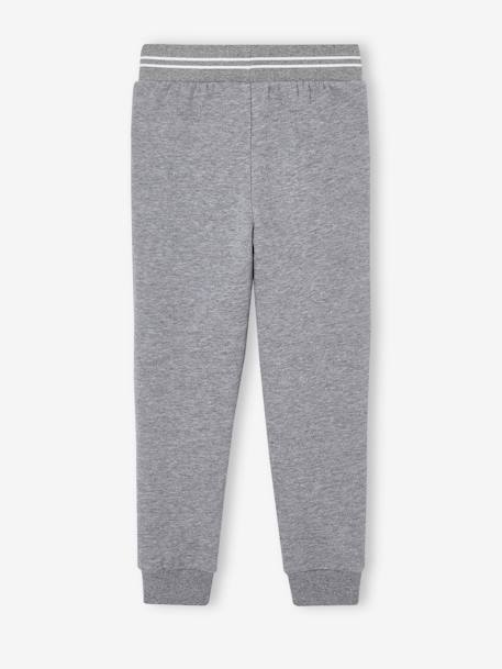 Jungen Jogginghose mit Recycling-Polyester grau meliert+marine 2