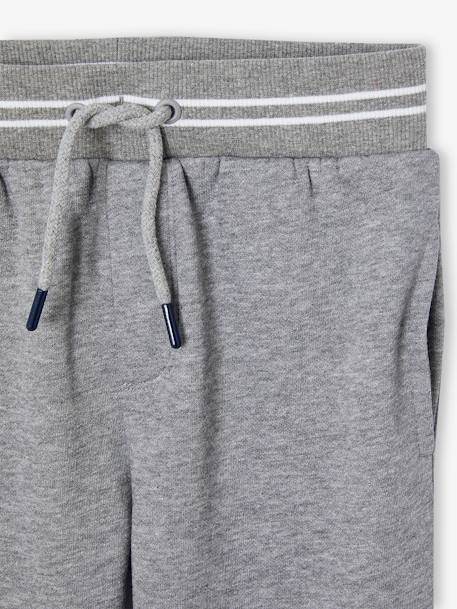 Jungen Jogginghose mit Recycling-Polyester grau meliert+marine 3