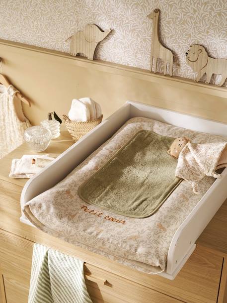 Baby Wickelauflagen-Set BABYLON, personalisierbar Oeko-Tex beige bedruckt 8