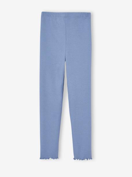 Gerippte Mädchen Leggings OEKO-TEX® altrosa+blau weiße tupfen+indigo-blau+marine+pudrig rosa 9