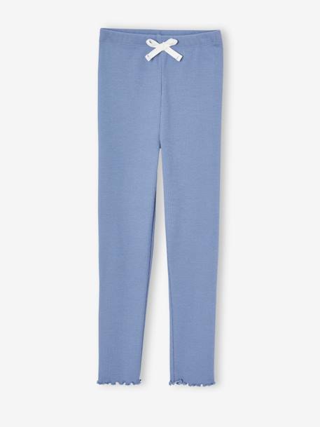 Gerippte Mädchen Leggings OEKO-TEX® altrosa+blau weiße tupfen+indigo-blau+marine+pudrig rosa 8