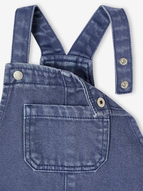 Baby Latzhose mit Druckknöpfen indigo-blau 3