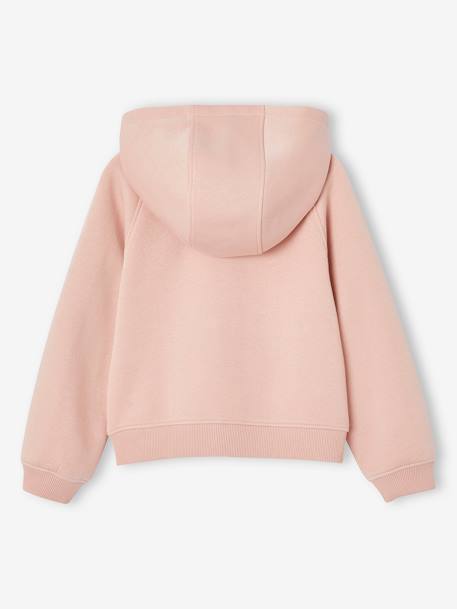 Mädchen Kapuzensweatjacke für Sport und Freizeit mit Recycling-Polyester rosa 2