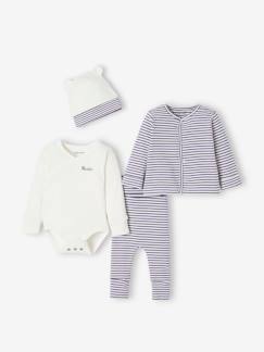 Babymode-Baby-Sets-Bio-Kollektion: Mitwachsendes Baby-Set für Neugeborene, 4 Teile, personalisierbar