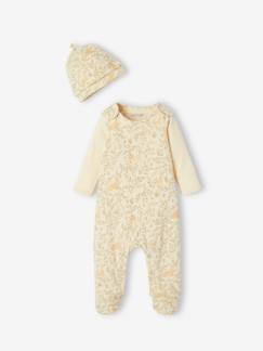 Babymode-Bio-Kollektion: Baby Geschenk-Set aus Body, Latzhose & Mütze