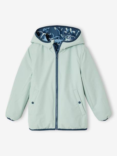 Wendbare Jungen Light-Steppjacke mit Recycling-Polyester aquamarine 2