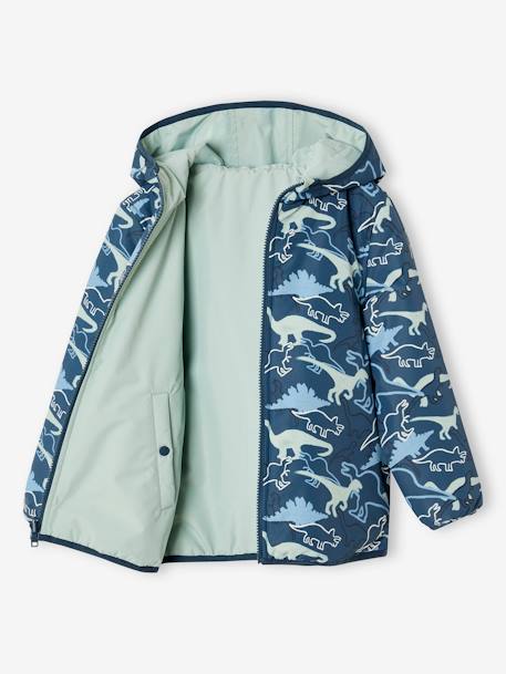 Wendbare Jungen Light-Steppjacke mit Recycling-Polyester aquamarine 3