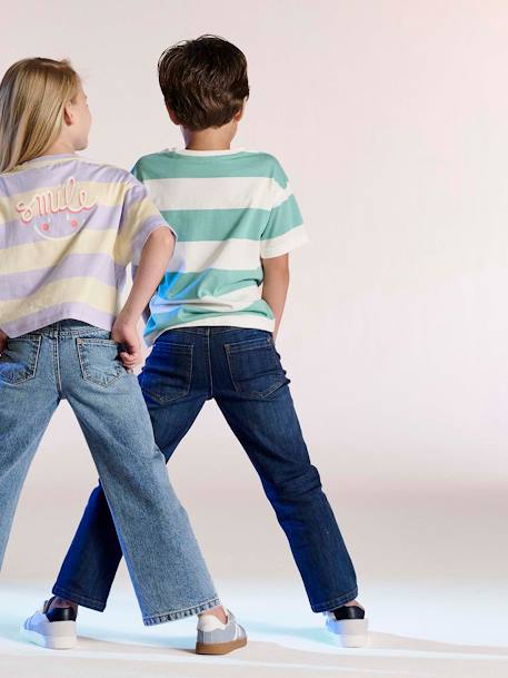 Jungen T-Shirt mit breiten Streifen und Recycling-Baumwolle grün gestreift 5