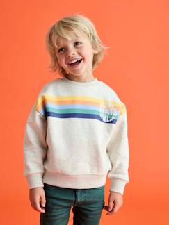 Jungenkleidung-Pullover, Strickjacken, Sweatshirts-Sweatshirts-Jungen Rundhals-Sweatshirt mit Recycling-Polyester