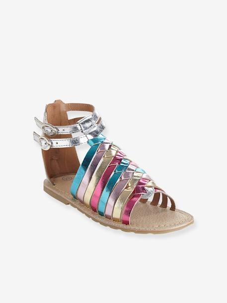 Römer-Sandalen für Mädchen, Leder mehrfarbig+schwarz 1