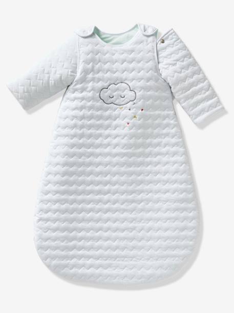 Bio-Kollektion: Baby Winterschlafsack WOLKE, Ärmel abnehmbar weiß 1