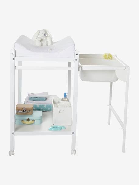 Babyzimmer Wickeltisch mit Badewanne MAGICTUB natur/weiß+weiß 6