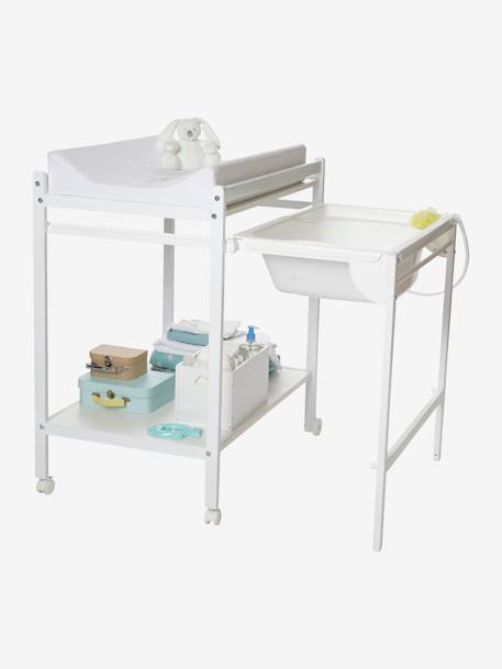 Babyzimmer Wickeltisch mit Badewanne MAGICTUB natur/weiß+weiß 4