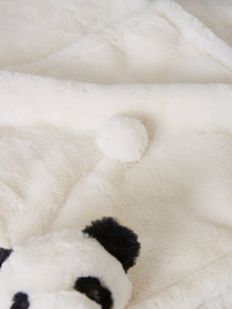 Baby-Geschenkset: Schmusetuch + Babydecke, Panda weiß/schwarz 7