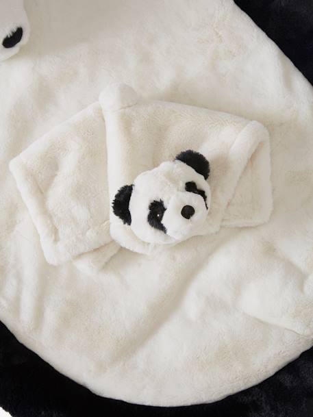 Baby-Geschenkset: Schmusetuch + Babydecke, Panda weiß/schwarz 6