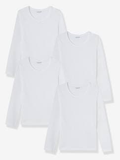 Günstige Mehrstück-Packungen-Maedchenkleidung-Unterwäsche, Socken, Strumpfhosen-Unterhemden-4er-Pack Mädchen Shirts BASIC Oeko-Tex