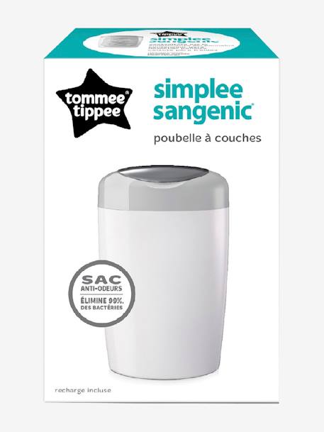 Windeleimer Sangenic Simplee TOMMEE TIPPEE inkl. 1 Nachfüllkassette - weiß/grau - 3