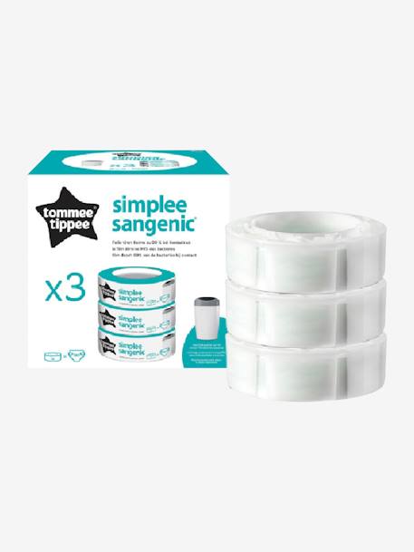 3 Nachfüllkassetten Sangenic Simplee TOMMEE TIPPEE weiß 1