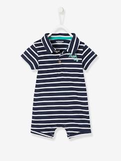 Babymode-Kurzoverall Jungen Baby, Polokragen Oeko-Tex