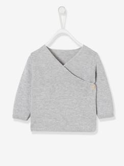 Babymode-Pullover, Strickjacken & Sweatshirts-Strickjacken-Bio-Kollektion: Strickjacke für Neugeborene Oeko-Tex