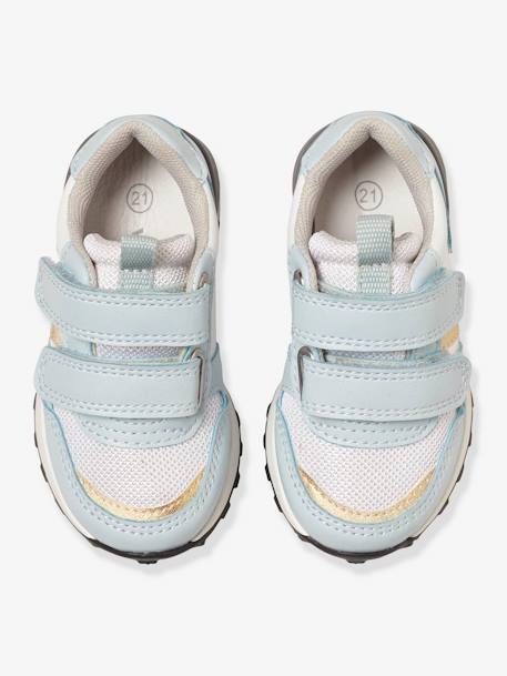 Mädchen Baby Sneakers mit Klett hellblau 4