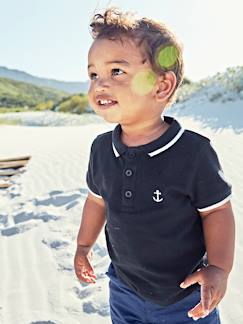 -Jungen Baby Poloshirt mit Stickerei, personalisierbar