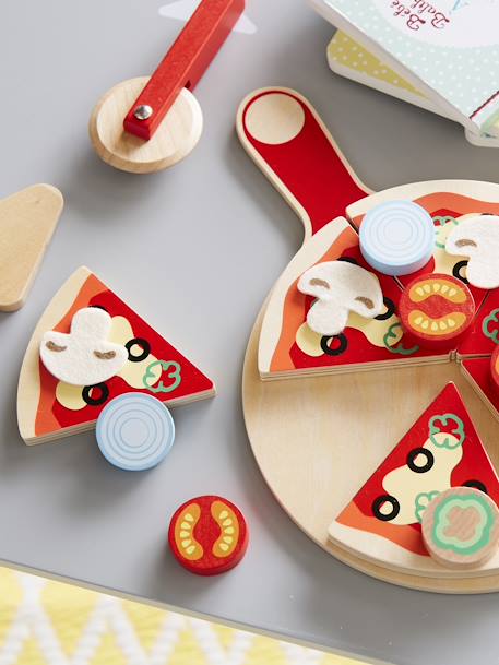 Kinder Pizza-Set, Holz FSC® mehrfarbig 2