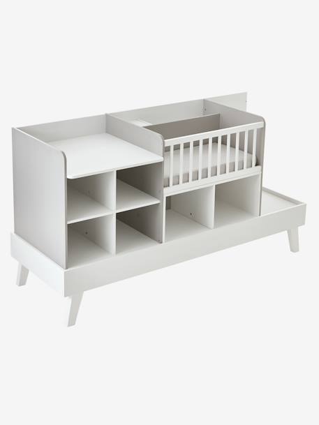 Kinderzimmer 4-in-1-Kombibett COMBINID, mitwachsend - weiß/grau+weiß/natur - 2