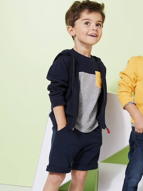 Jungen Bermudas, Sweatware BASIC Oeko-Tex anthrazit+braun+dunkelblau+petrol 14