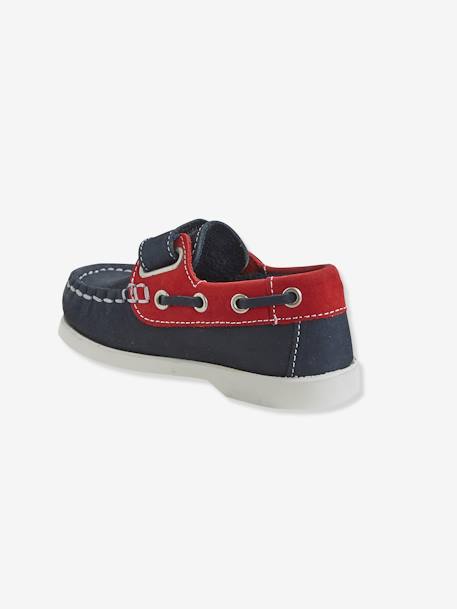 Baby Bootsschuhe, Leder - marine/rot - 3