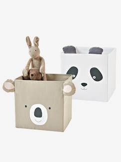 Günstige Mehrstück-Packungen-Kinderzimmer-Aufbewahrung-Boxen, Kisten & Körbe-Kinderzimmer 2er-Set Aufbewahrungsboxen, Panda + Koala