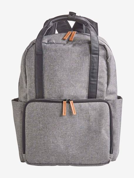 Wickelrucksack, Recycling-Polyester - blau+grau - 7