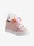 Mädchen Baby High Sneakers mit 3 Pompons wollweiß/pfirsich 2