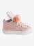 Mädchen High Sneakers für Babys, 3 Pompons wollweiß/pfirsich 3